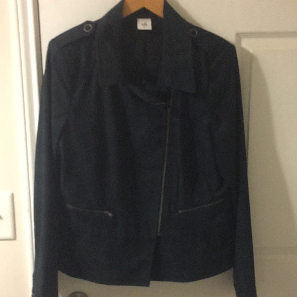 EUC cabi tartan jacket blue green plaid size 14